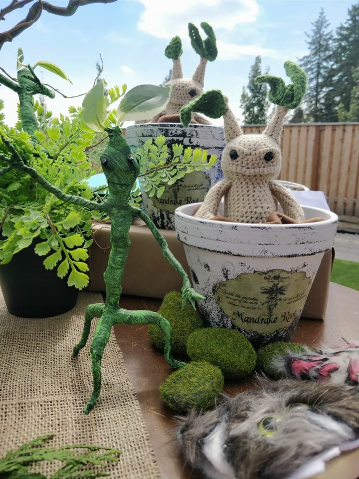 Bowtruckle and Mandrakes. Photo Credit: J.H. Winter