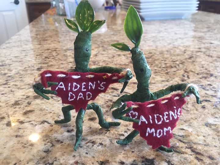 Mini Bowtruckle Pins I Made for Aaron and Jenny to Wear for their Big Day! Photo Credit: J.H. Winter