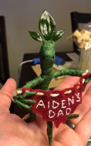 "Aidens Dad" Baby Bowtruckle Pin. Photo Credit: J.H. Winter